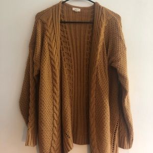 Mustard Yellow Knit Cardigan